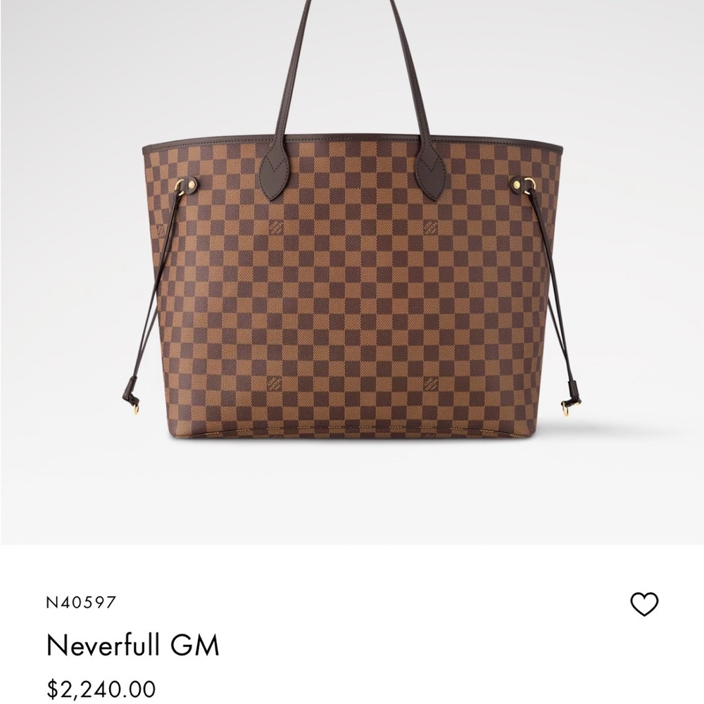 Louis Vuitton Neverfull GM in Brown Checkered Pattern